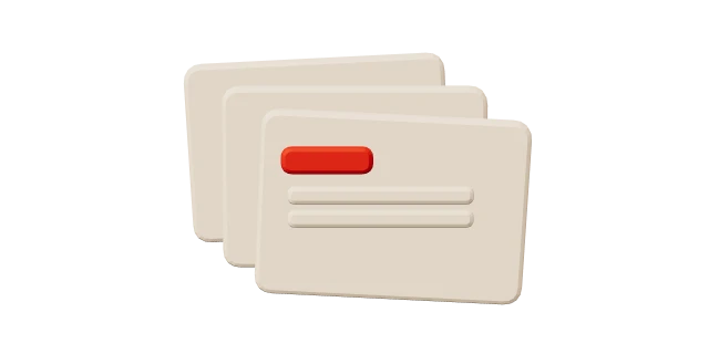 A stack of website pages, rendered in 3D